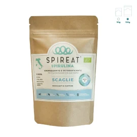 Spirulina essiccata in scaglie, biologica e Italiana